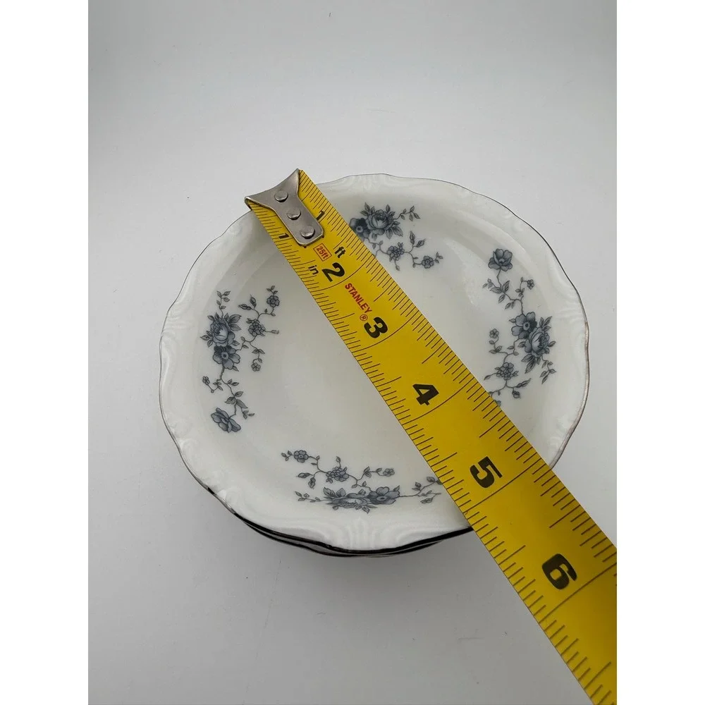Johann Haviland Bavaria Germany Blue Rose Salad Dessert‎ Plate Set of 4